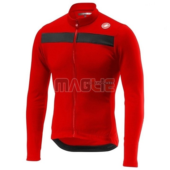 Maglia Castelli Puro 3 Manica Lunga 2019 Rosso Nero