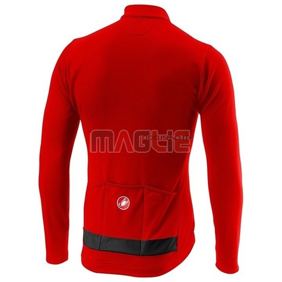 Maglia Castelli Puro 3 Manica Lunga 2019 Rosso Nero