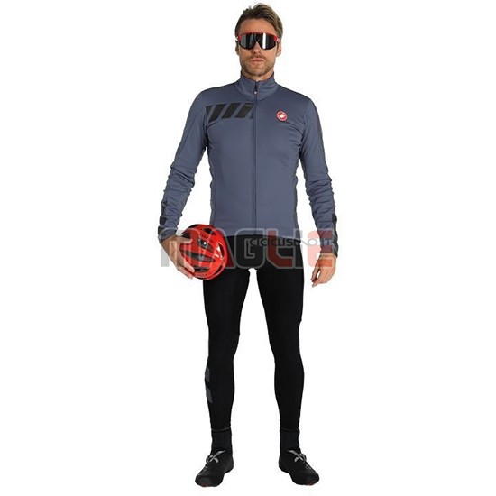 Maglia Castelli Raddoppia 2 Manica Lunga 2019 Grigio Argentato