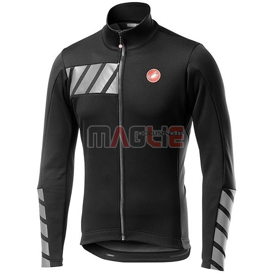 Maglia Castelli Raddoppia 2 Manica Lunga 2019 Nero Argentato