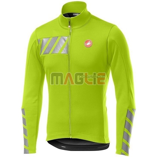 Maglia Castelli Raddoppia 2 Manica Lunga 2019 Verde Argentato