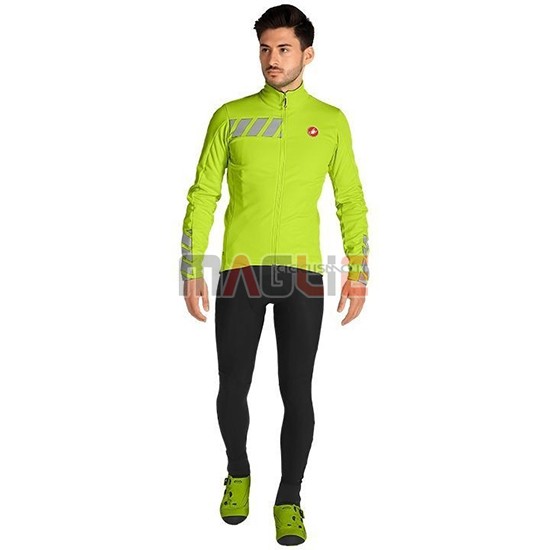 Maglia Castelli Raddoppia 2 Manica Lunga 2019 Verde Argentato