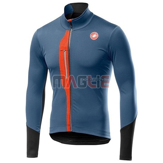 Maglia Castelli TRAS Manica Lunga 2019 Blu Arancione