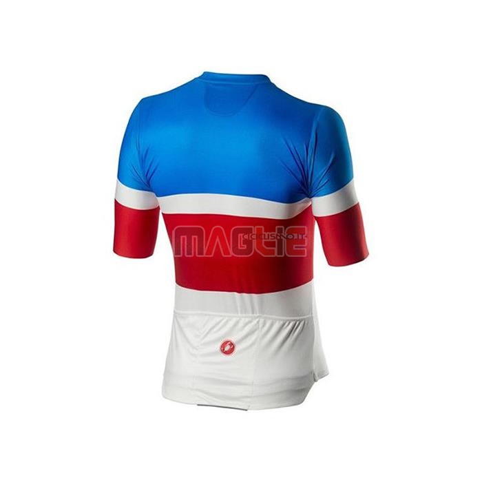 Maglia Castelli Manica Corta 2020 Blu Rosso Bianco