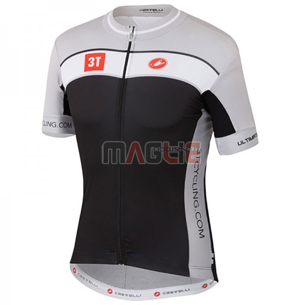 Maglia Castelli 3T Manica Corta 2017 Grigio e Nero