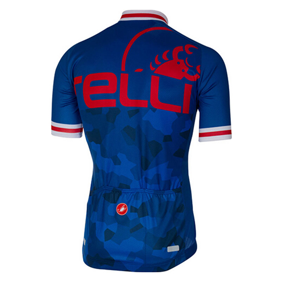 Maglia Castelli Manica Corta 2017 blu e rosso