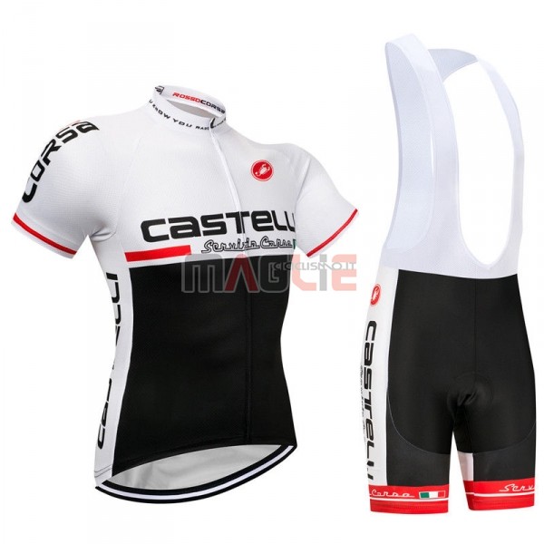 Maglia Castelli Manica Corta 2018 Bianco Nero - Clicca l'immagine per chiudere