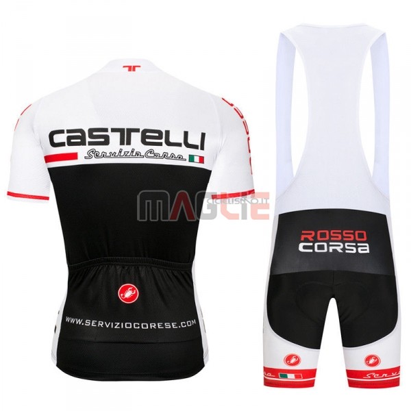 Maglia Castelli Manica Corta 2018 Bianco Nero