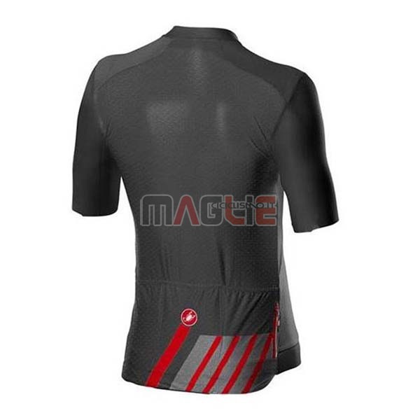 Maglia Castelli Manica Corta 2020 Nero Grigio Rosso