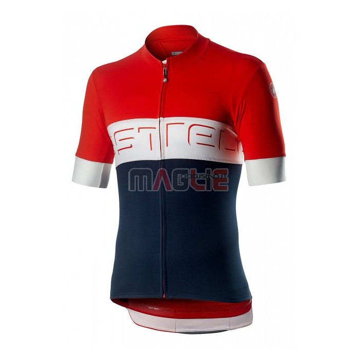 Maglia Castelli Manica Corta 2020 Rosso Blu