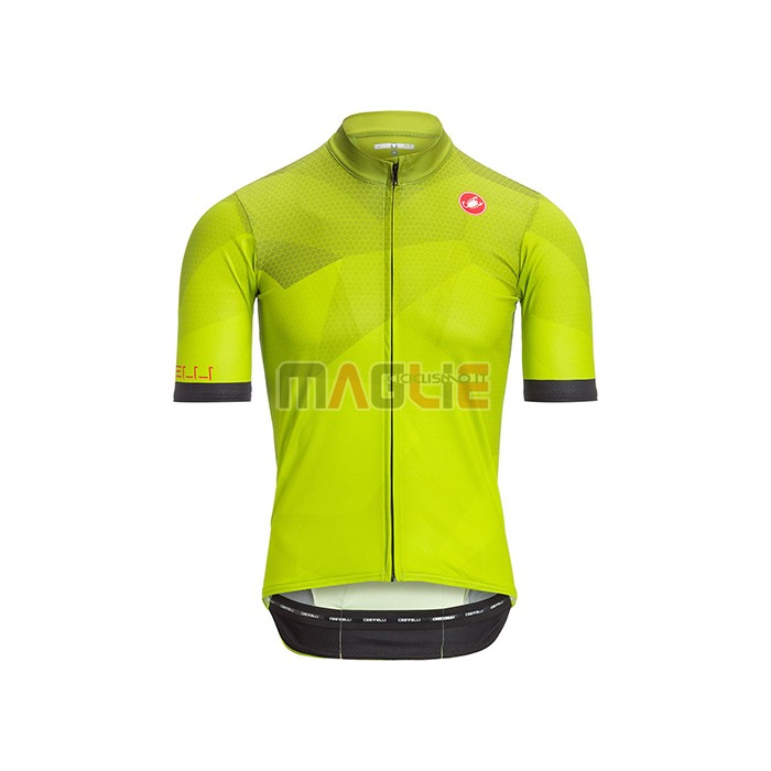 Maglia Castelli Manica Corta 2021 Aceso Giallo