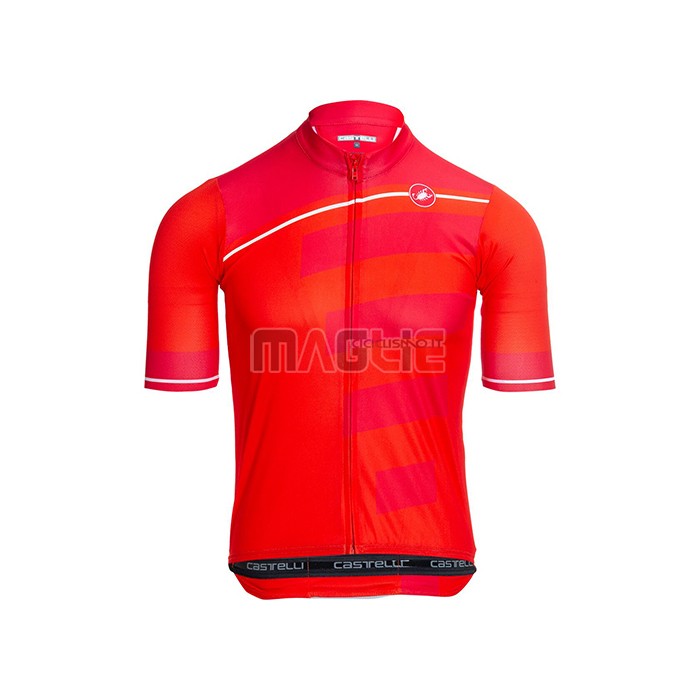 Maglia Castelli Manica Corta 2021 Aceso Rosa Rosso