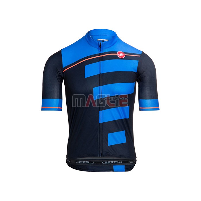 Maglia Castelli Manica Corta 2021 Blu Nero