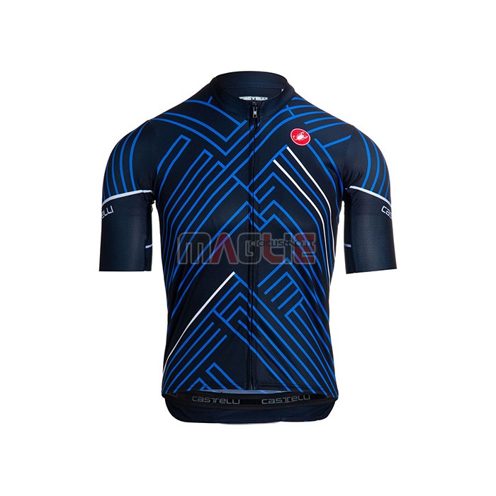 Maglia Castelli Manica Corta 2021 Blu Nero Bianco
