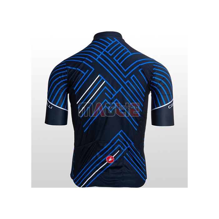 Maglia Castelli Manica Corta 2021 Blu Nero Bianco