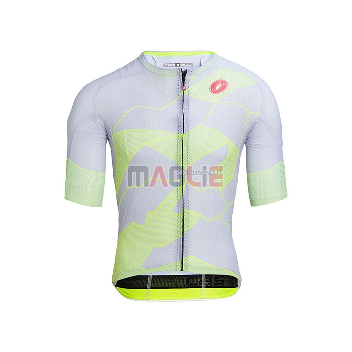 Maglia Castelli Manica Corta 2021 Chiaro Giallo Bianco