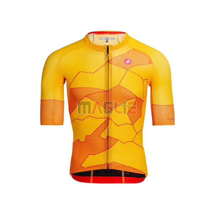 Maglia Castelli Manica Corta 2021 Giallo Arancione