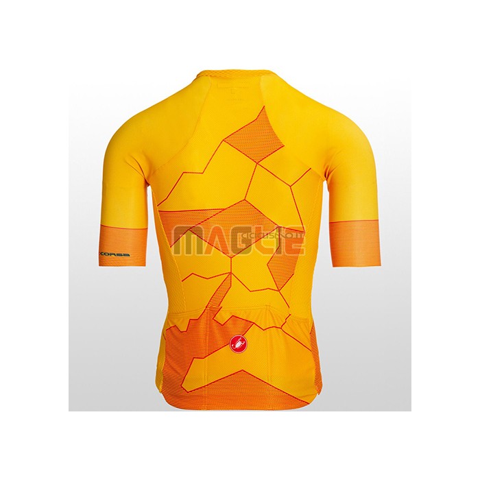 Maglia Castelli Manica Corta 2021 Giallo Arancione