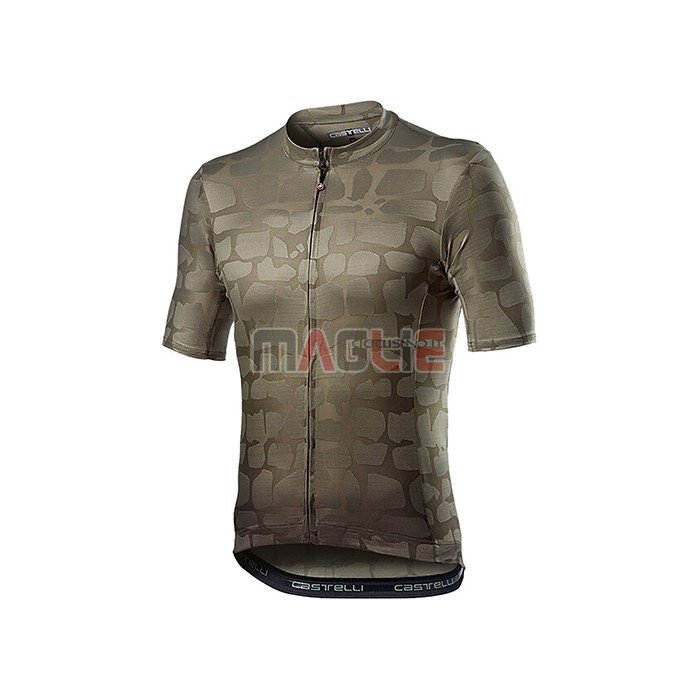 Maglia Castelli Manica Corta 2021 Marrone Verde