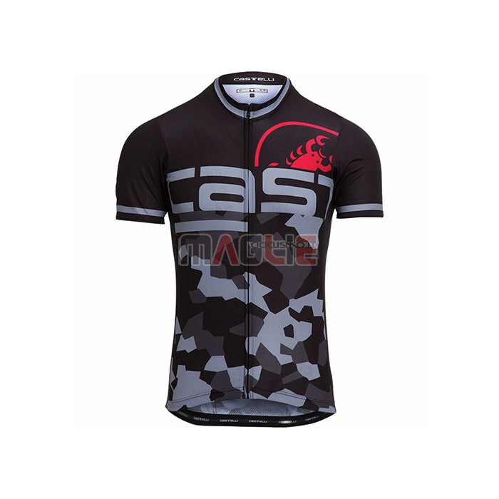 Maglia Castelli Manica Corta 2021 Nero Grigio