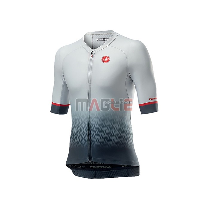 Maglia Castelli Manica Corta 2021 Nero Grigio Bianco