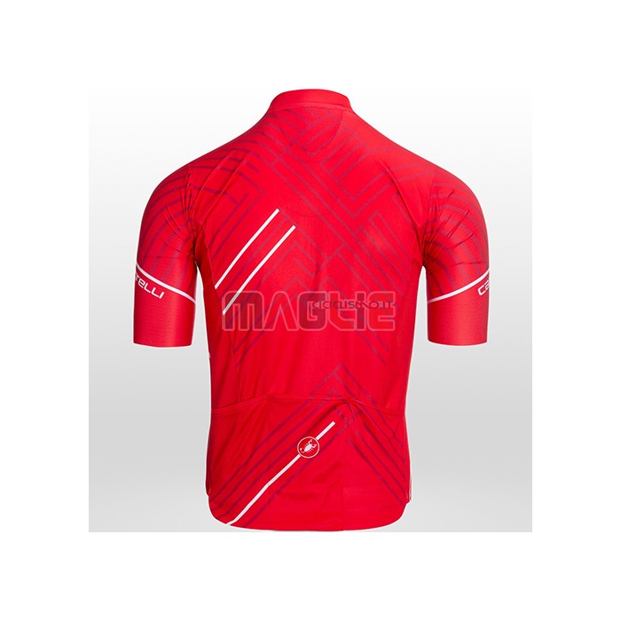 Maglia Castelli Manica Corta 2021 Rosso Bianco