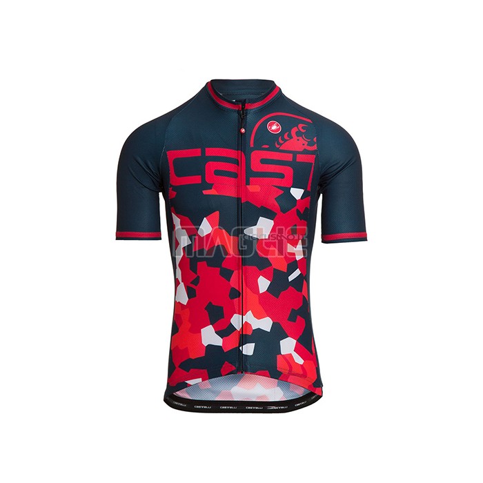 Maglia Castelli Manica Corta 2021 Rosso Spento Blu