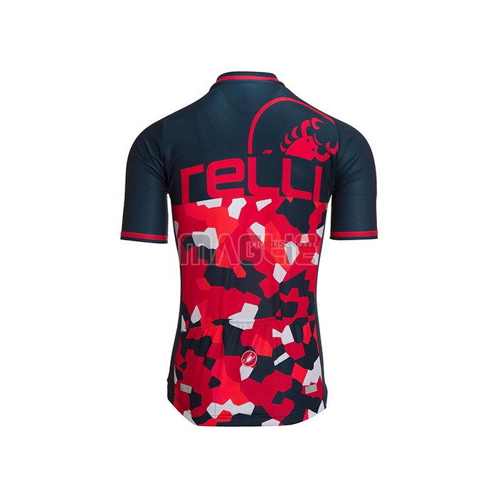 Maglia Castelli Manica Corta 2021 Rosso Spento Blu