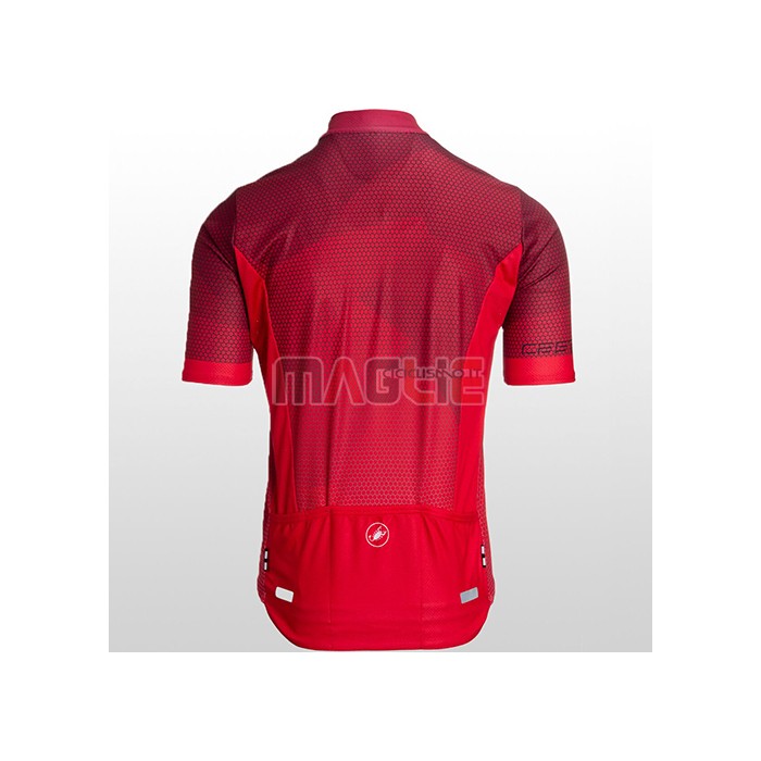 Maglia Castelli Manica Corta 2021 Scuro Rosso