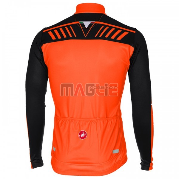 Maglia Castelli Manica Lunga 2017 Arancione e Nero