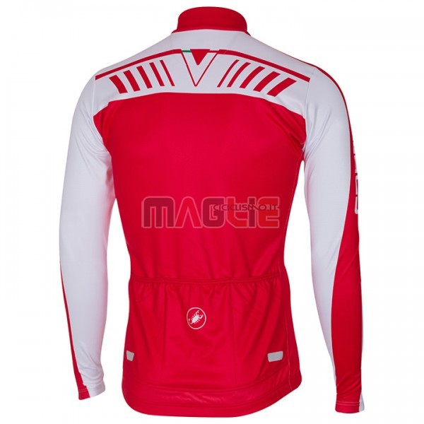 Maglia Castelli Manica Lunga 2017 Bianco e Rosso