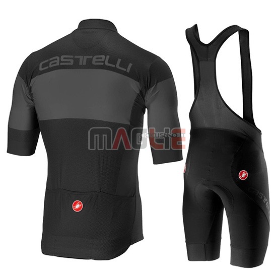 Maglia Castelli Ruota Manica Corta 2019 Nero Grigio