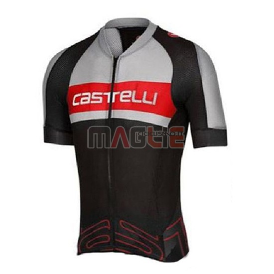 Maglia Castelli manica corta 2016 nero e rosso
