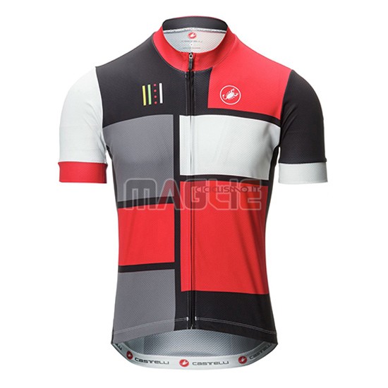 Maglia Castelli manica corta 2016 rosso e nero