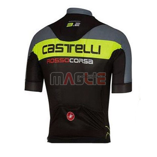 Maglia Castelli manica corta 2016 verde e nero