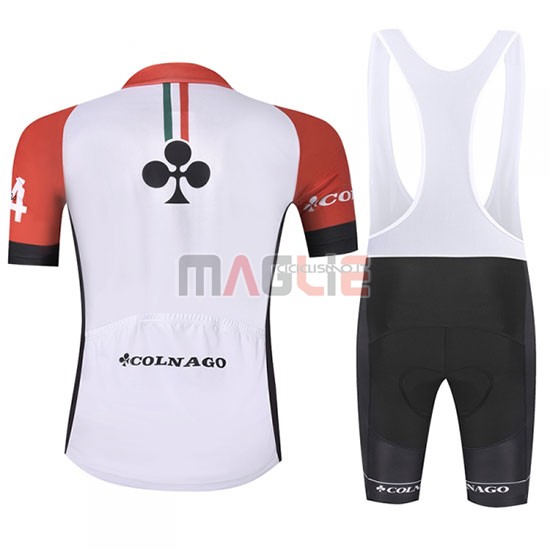 Maglia Colnago Manica Corta 2019 Bianco Rosso - Clicca l'immagine per chiudere