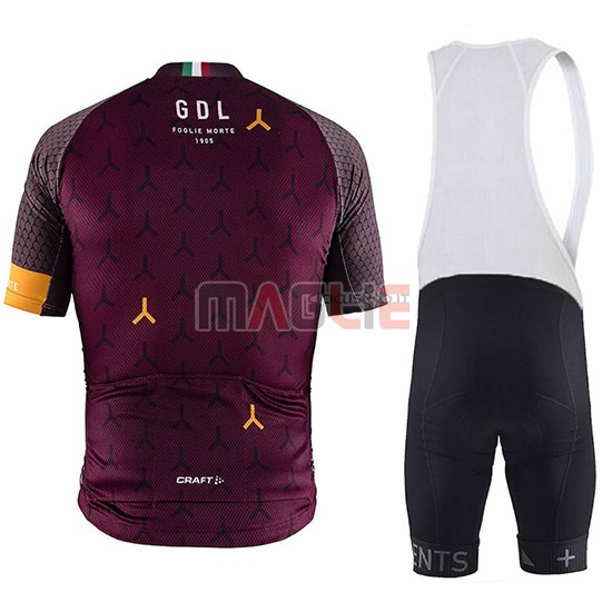 2018 Maglia Craft Monument Manica Corta Spento Rosso