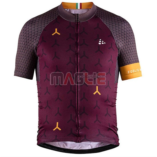 2018 Maglia Craft Monument Manica Corta Spento Rosso