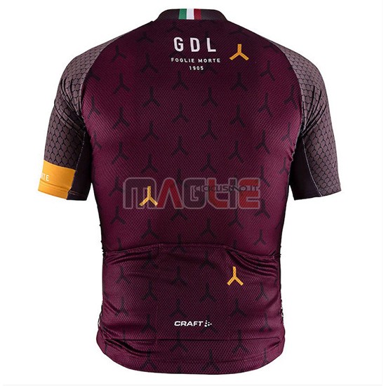 2018 Maglia Craft Monument Manica Corta Spento Rosso