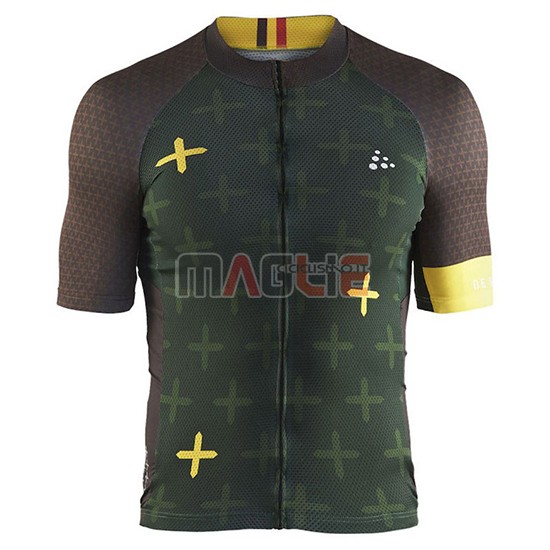 2018 Maglia Craft Monument Manica Corta Spento Verde