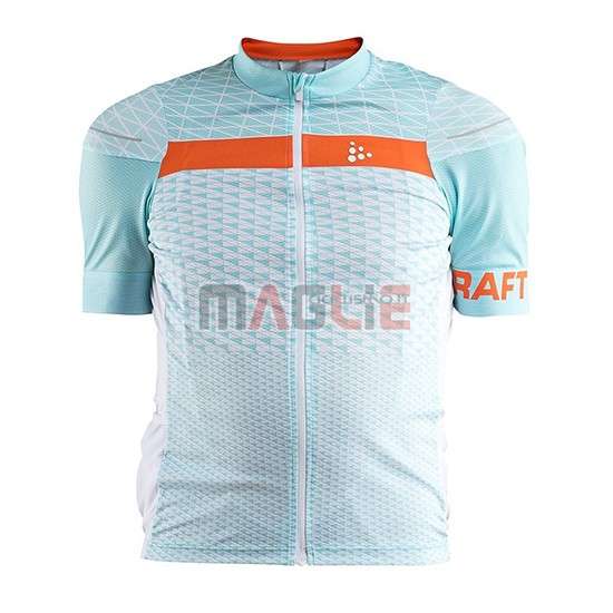 2018 Maglia Craft Route Manica Corta Chiaro Blu