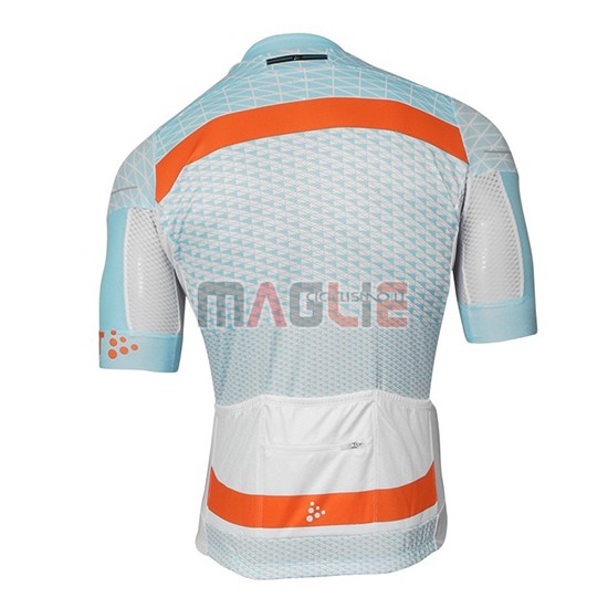 2018 Maglia Craft Route Manica Corta Chiaro Blu