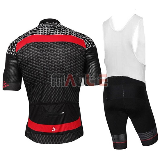 2018 Maglia Craft Route Manica Corta Nero e Rosso