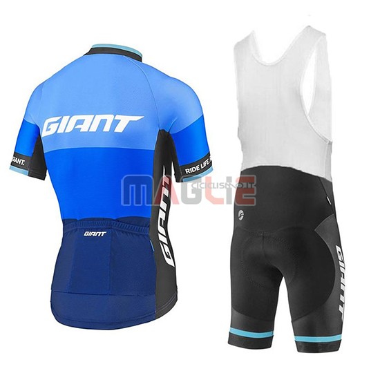 2018 Maglia Giant Elevate Manica Corta Blu