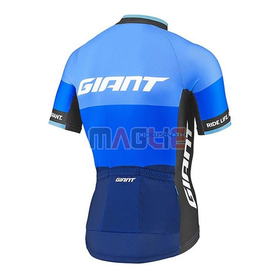 2018 Maglia Giant Elevate Manica Corta Blu