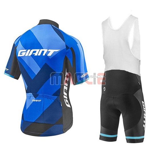 2018 Maglia Giant Elevate Manica Corta Blu e Nero