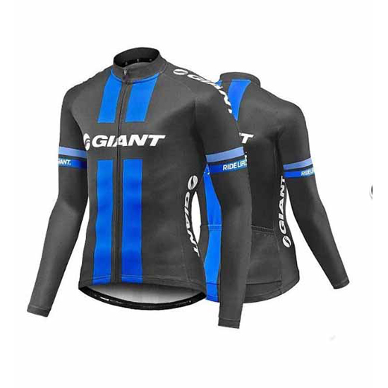 Maglia Giant Manica Lunga 2017 blu e grigio - Clicca l'immagine per chiudere