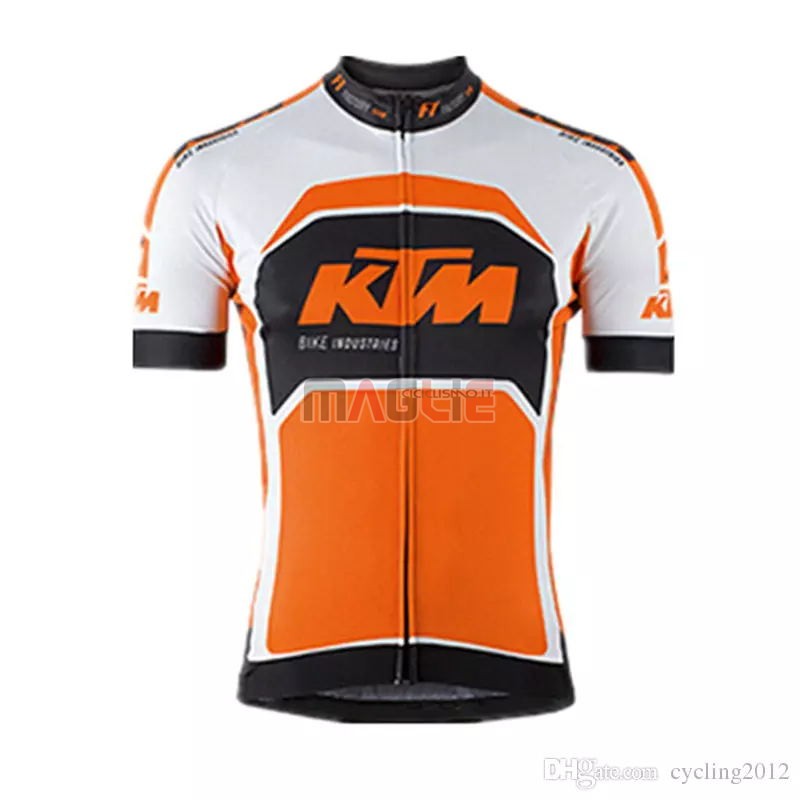 Maglia KTM Manica Corta 2018 Bianco Arancione