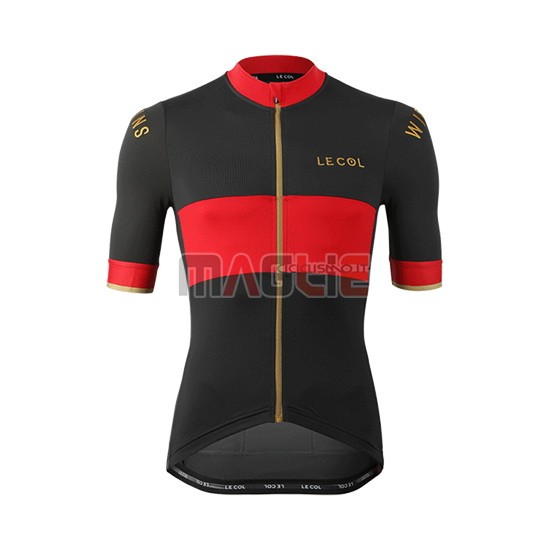 Maglia Lecol Manica Corta 2019 Nero Rosso - Clicca l'immagine per chiudere