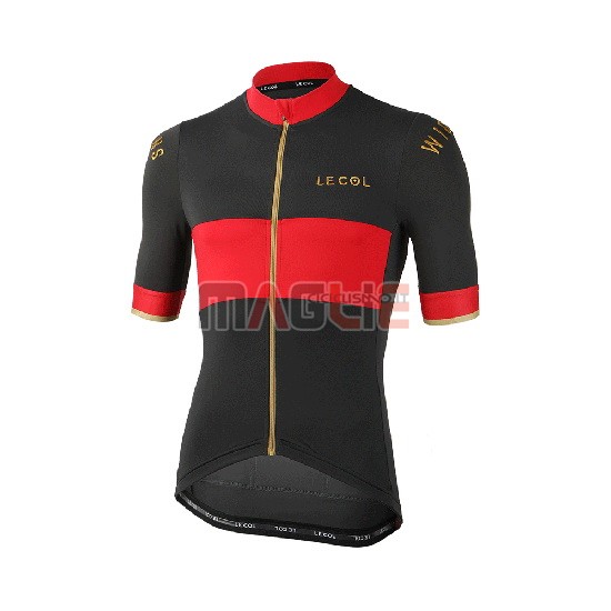 Maglia Lecol Manica Corta 2019 Nero Rosso - Clicca l'immagine per chiudere